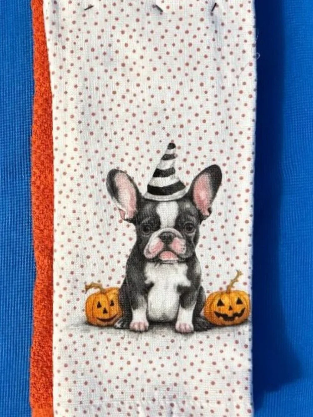 NWT & HTF ~ 3 PACK ADORABLE FRENCH BULLDOG FRENCHIE TOWELS FALL / HALLOWEEN